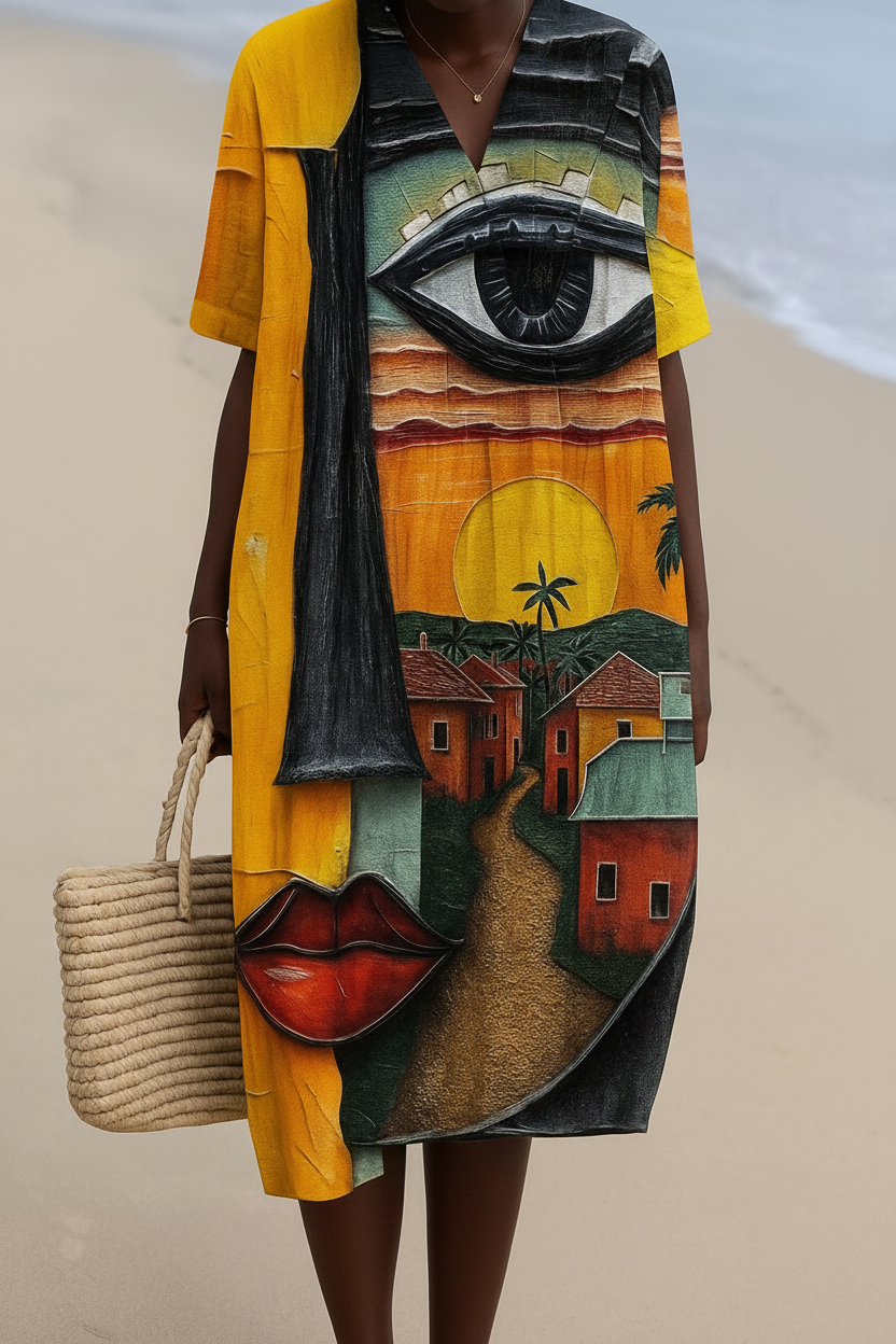 Taniah - Cotton Dress Inspired by Artists