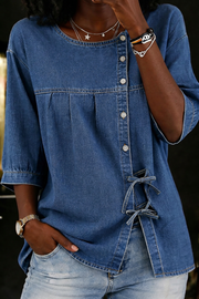 Lily | Vintage Loose Denim Blouse