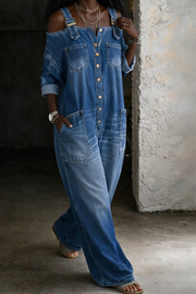 Sophia | Off Shoulder Denim Jumpsuit