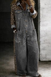 Amanda | One Piece Denim Shirt Jumpsuit