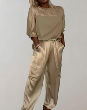 Finlee - Silky Soft Cargo Lounge Set