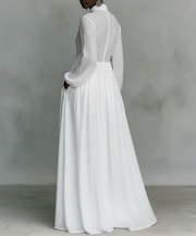 Serenae | Flowing Button-Front Maxi Dress