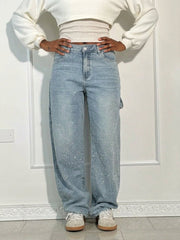 Viktoria - High-Waist Glitter Jeans