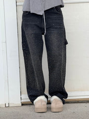 Viktoria - High-Waist Glitter Jeans