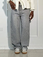 Viktoria - High-Waist Glitter Jeans
