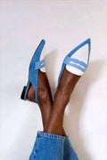 Jacquelin | Blue Slingback Loafers