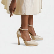 Evette Leather Heels