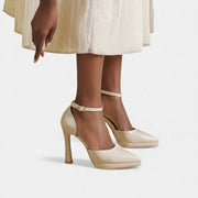 Evette Leather Heels