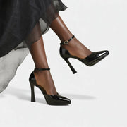 Evette Leather Heels