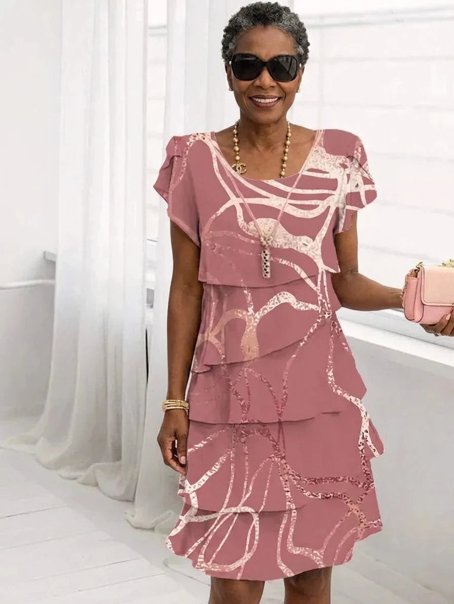 Beatrice | Elegant Comfort Ruffle Dress