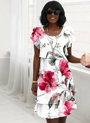 Cynthia | Elegant Comfort Ruffle Dress