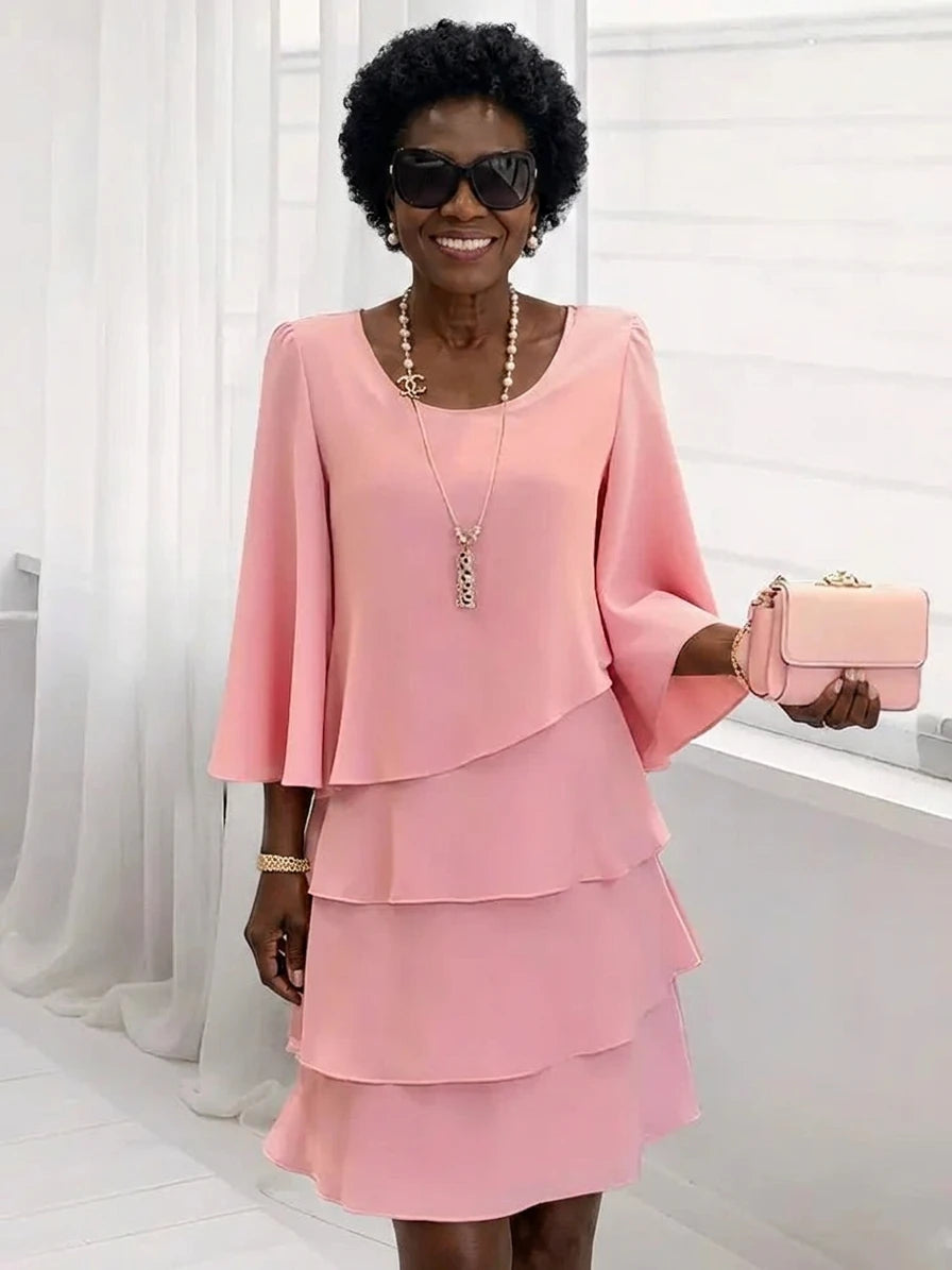 Catherine | Elegant Comfort Ruffle Dress