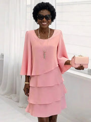 Catherine | Elegant Comfort Ruffle Dress