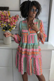 Lucy | Patterned Flowing Midi Dress