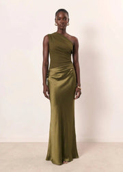 Sophia | Maxi Dress with a Guilt in Satin
