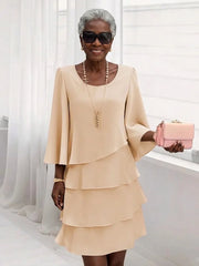 Catherine | Elegant Comfort Ruffle Dress