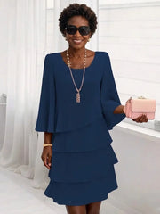 Catherine | Elegant Comfort Ruffle Dress