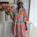 Lusy | Patterned Flowing Midi Dress