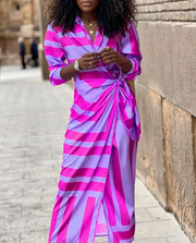 Elvina - Printed Wrap Dress
