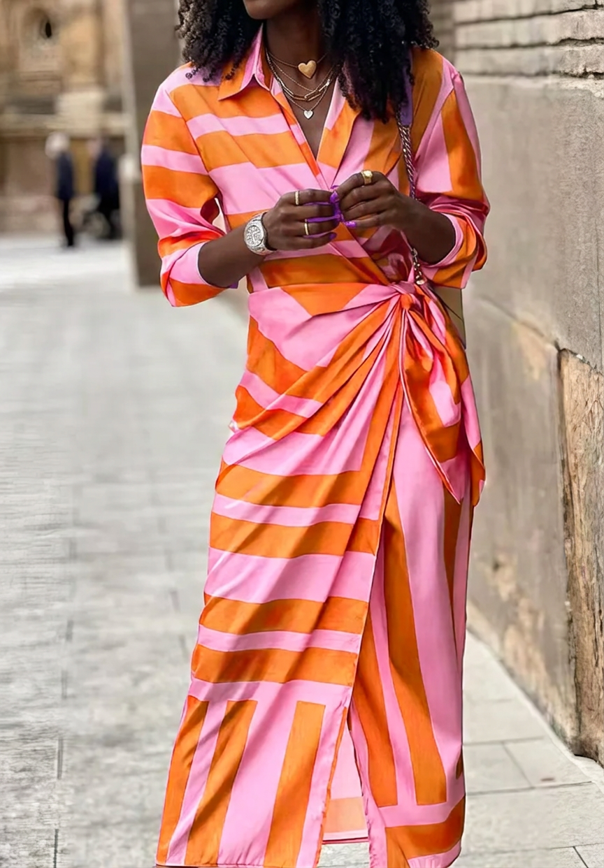 Elvina - Printed Wrap Dress