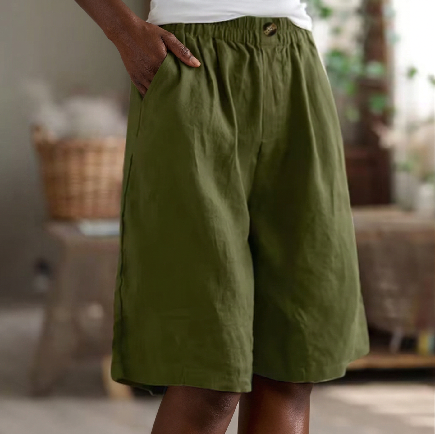 ZYLAH – LINEN COMFORT RELAXED SHORTS