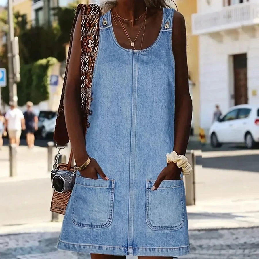 Saylor | Relaxed Denim-Look Dress