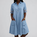 Brittany | Figure Flattering Denim Dress