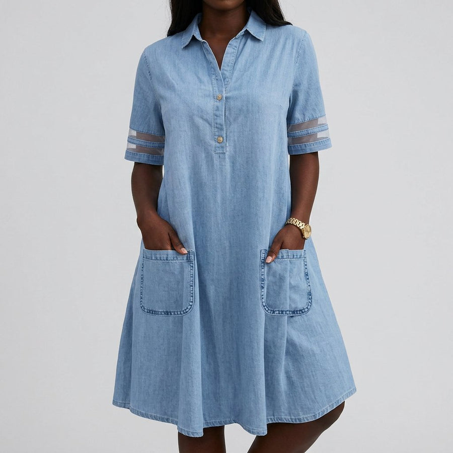 Brittany | Figure Flattering Denim Dress