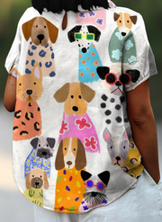 Tilly | Dog Print Shirt