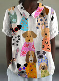 Tilly | Dog Print Shirt