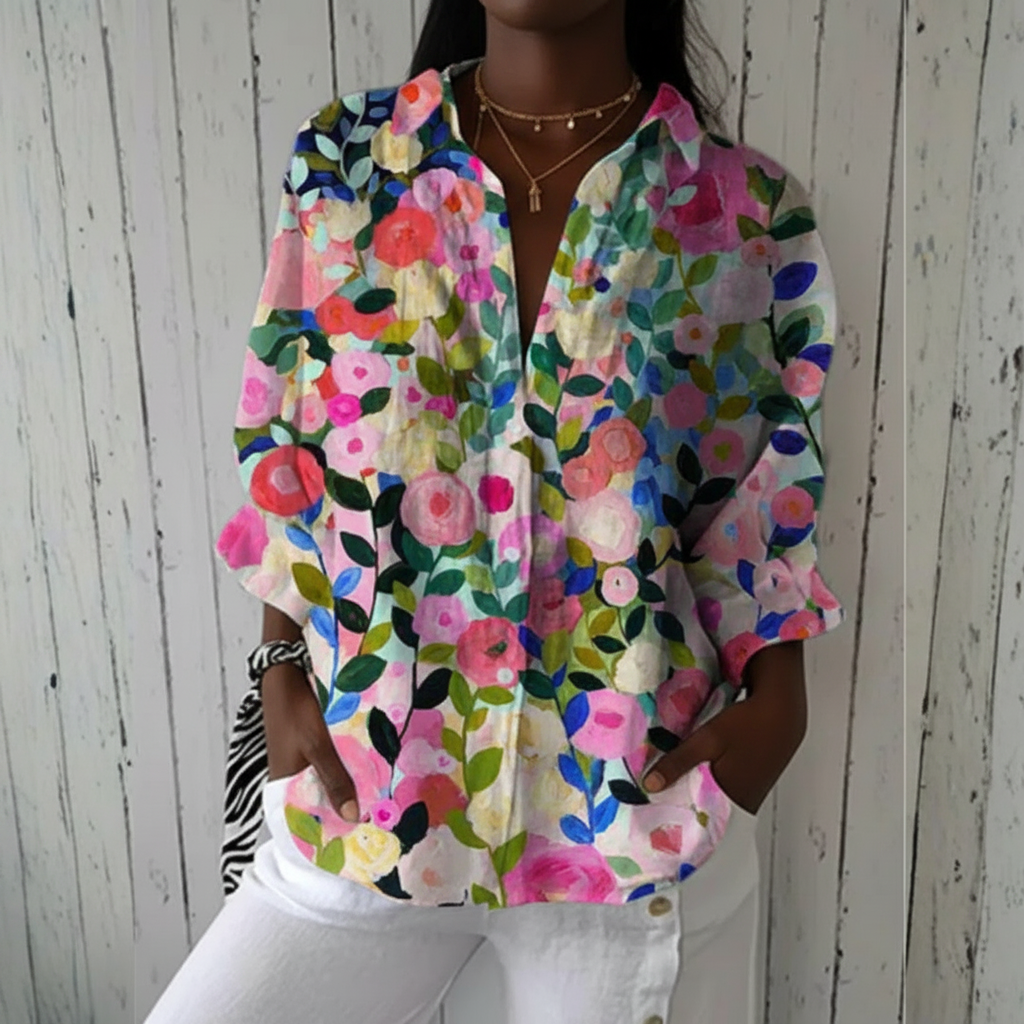 Amandine™ | Bloom Canvas Blouse