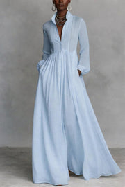 Serena | Flowing Button-Front Maxi Dress