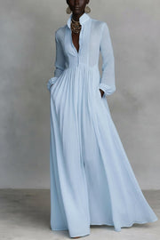 Serenae | Flowing Button-Front Maxi Dress
