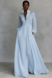 Serenae | Flowing Button-Front Maxi Dress