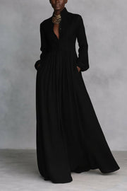 Serenae | Flowing Button-Front Maxi Dress