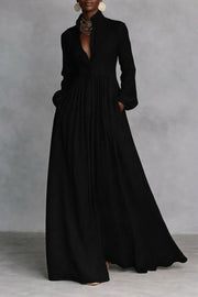Serenae | Flowing Button-Front Maxi Dress