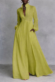 Serena | Flowing Button-Front Maxi Dress