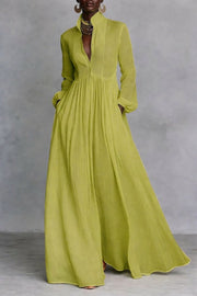 Serenae | Flowing Button-Front Maxi Dress