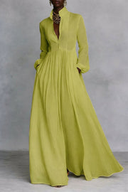 Serenae | Flowing Button-Front Maxi Dress