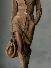Milae | Suede Shirt Dress