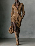 Milae | Suede Shirt Dress