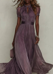 Ashley | Vintage Elegant Chiffon Maxi Dress