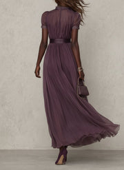 Ashley | Vintage Elegant Chiffon Maxi Dress