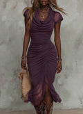 Kira | Stylish Abstract Pleated Midi Dress