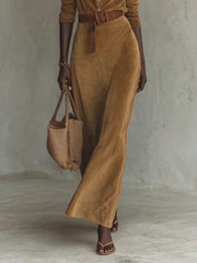 Aurelle | Suede Dress with Belt