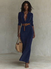 Aurelle | Suede Dress with Belt