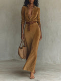 Aurelle | Suede Dress with Belt
