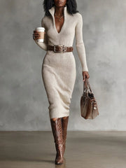 Clarae | Elegant Knitted Dress
