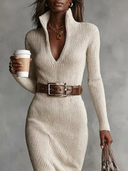 Clarae | Elegant Knitted Dress