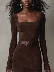 Ainslee | Faux Leather Maxi Dress